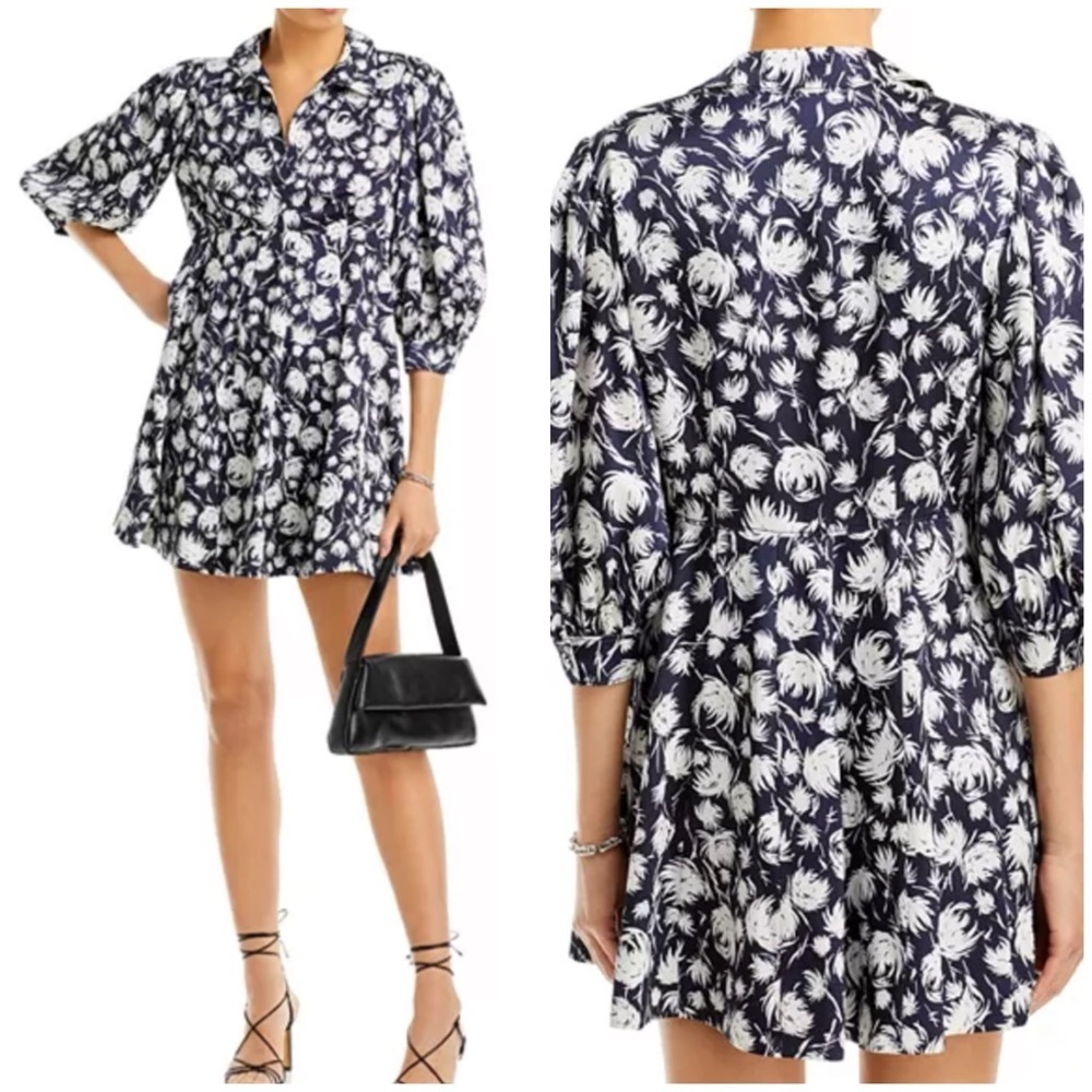 Cinq à Sept Darby Dress Blue & White 6